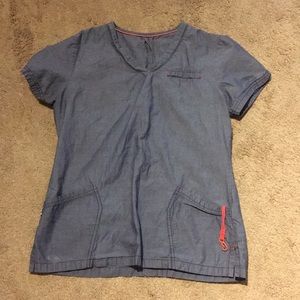 Blue-Grey Medium Scrub Top